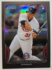 2013 Bowman Chrome Draft Black Refractors #18 Oswaldo Arcia #'d 16/35 Twins