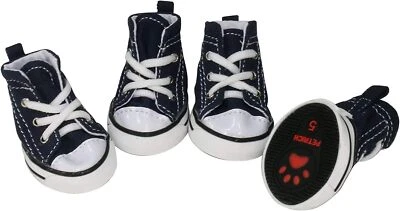 4 Pcs Pet Dog Puppy Canvas Sport Shoes, Sneaker Boots, Outdoor Nonslip Causal - Image 1 of 4