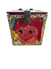 VTG Raggedy Ann Jack In The Box Wooden Box Signed K Davey