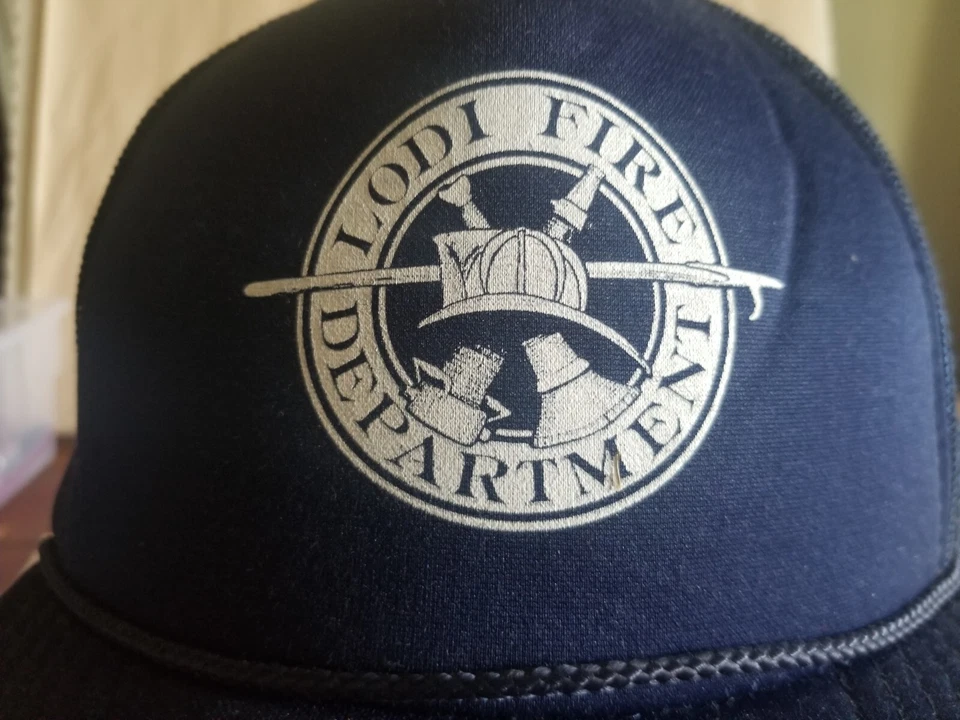 Gorra de béisbol clásica para hombre Lodi Fire Department-Hanes/azul marino-ajustable Foto 2 de 4