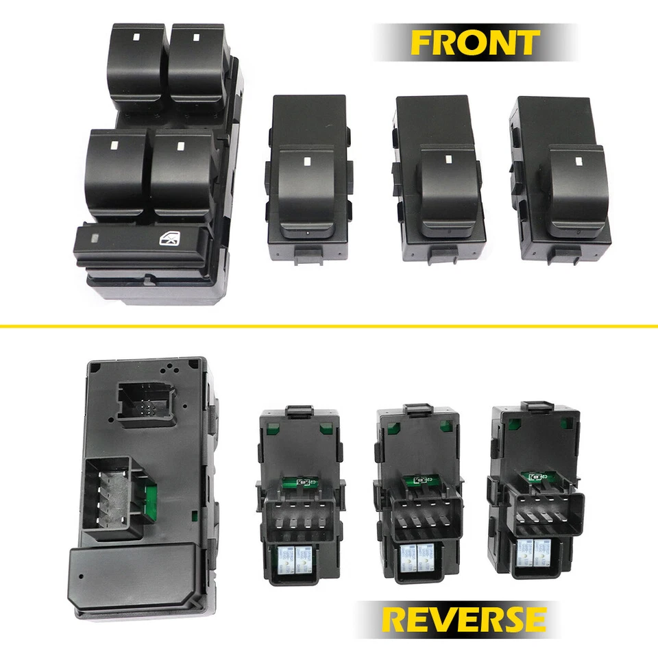 4PCS Driver & Passenger Window Control Switch For 2009-2020 Chevrolet Traverse - Image 2 of 4