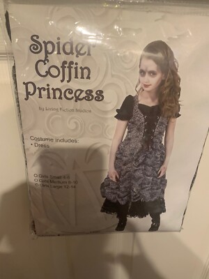 New Spider Coffin Princess Costume Child Size Large 12-14 Living Fiction  Dress | eBay