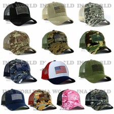 USA American Flag Hat Cap Mesh Tactical Operator Military Snapback Baseball Cap