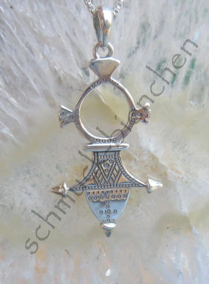 KX Ciondolo a Croce Di Iferouane Tuareg Marocco Argento Sterling 925 Replica - Immagine 4 di 4