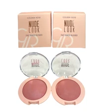 Golden Rose Nude Look Face Baked Blusher (4g/0.14oz | Peachy Nude) NEW; Lot Of 2