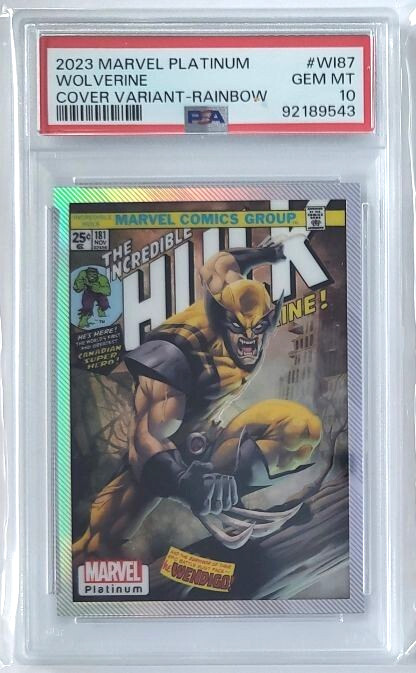 2023 Upper Deck Marvel Platinum Wolverine Cover Variant Rainbow #WI87 PSA 10