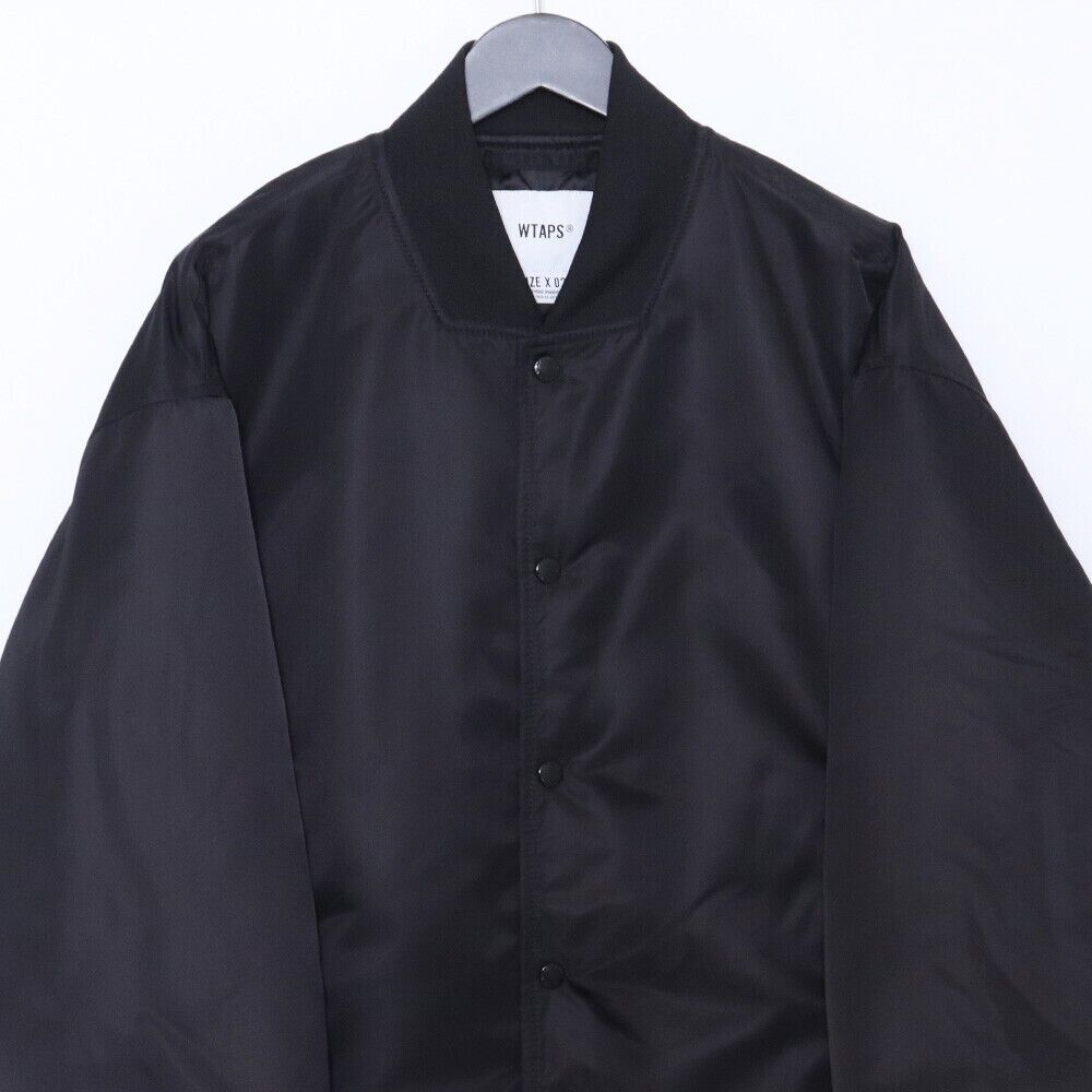 WTAPS Team Jacket Nylon Twill 2 Black Bomber Flight 212TQDT WTAPS Team Jacket Nylon Twill 2 Black Bomber Flight 212TQDT