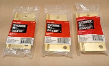 Lot of 3 Everbilt 237 048 Satin Brass Square Corner Door 4" Hinge 237-048