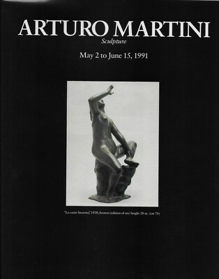 1991 Arturo Martini ''La casta Susanna'' Sculpture Art Gallery Original Print Ad