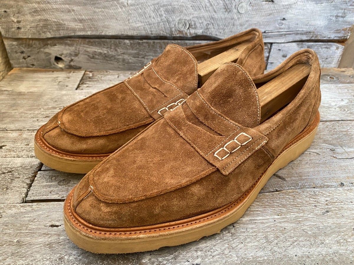 Trickers james suede brown penny loafers slip on shoes | eBay