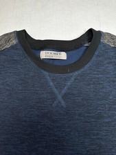 NWT 2 X IST Mens Crew Neck Sweatshirt Blue w/Black Trim, Waist and Fist Medium M