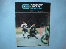 1971/72 VANCOUVER CANUCK MINNESOTA NORTH STARS NHL HOCKEY PROGRAM CESARE MANIAGO