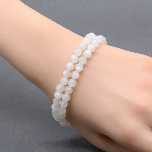 6mm Fashion round gemstone beads stretchable bracelet 6.5" - Picture 170 of 222