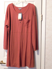 Ocean + Coast Women's Size 2X Ginger Root Color 3/4 Sleeve Dress BNWT