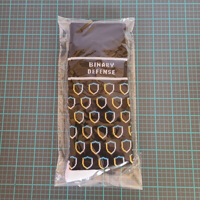 BINARY DEFENSE SOCKS BLACK 1 PAIR COLLECTIBLE NEW