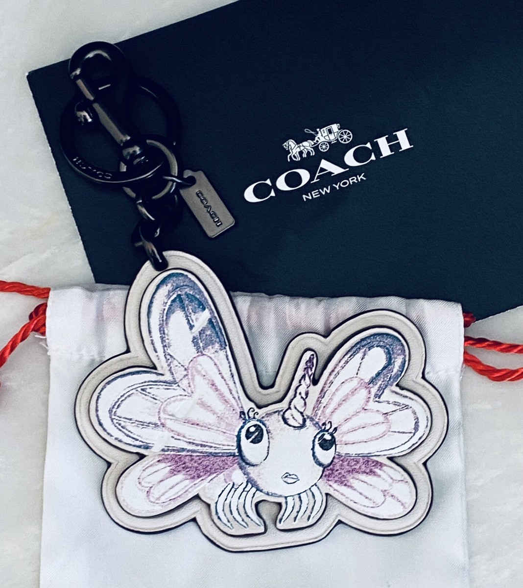 NEW COACH LTD KIKO MIZUHARA UNICORN BUTTERFLY BAG CHARM FOB JAPAN