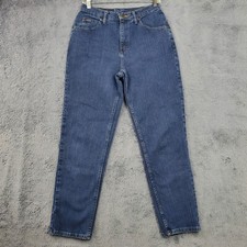 Vtg Riders by Lee Straight Leg Women's Size 8P Dark Wash Blue Denim Jeans 31x30"