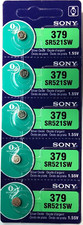 5PK 379 SONY 1.55V SILVER OXIDE GOOD EXP 10/30 SR521SW 280-59 FREE SHIP
