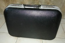AR2 Valise DELSEY AirStyle 3  rigide coque noire1970 vintage 55x38x20cm + 1 clé 