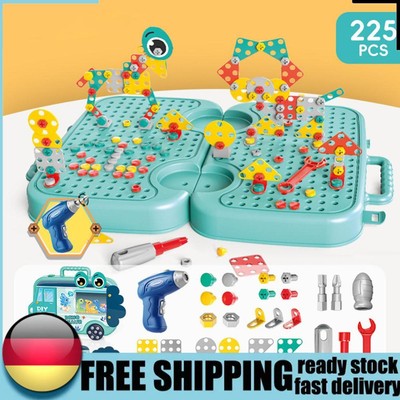 Magic Montessori Play Toolbox Design and Drill Toy Kids Tool Set for Boys Girls