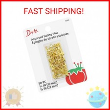 Dritz 7200 Safety Pins, Brass, Size 00  0 50-Count 