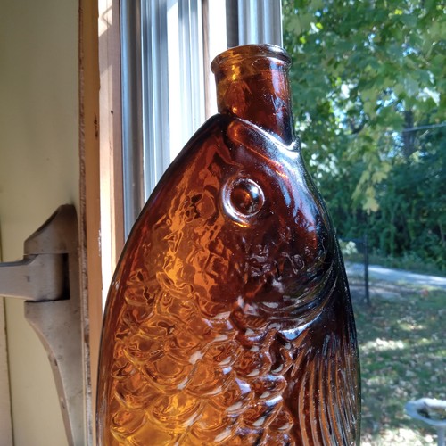 THE FISH BITTERS W.H.WARE PAT.1866 ORIGINAL HAND BLOWN 1860s FIGURAL FISH BOTTLE - Picture 15 of 18