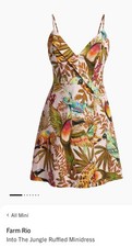 Farm Rio Into The Jungle Mini Dress new!!! Women’s Size Small $190 Retail