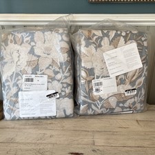 POTTERY BARN Set of 2 Mia Print Blackout Curtain Panels-Multi-50x84"-NWT