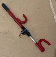 The Club Original Club Steering Wheel Lock with Anti Theft Device With Key Red