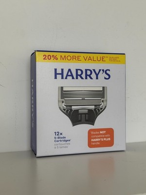 Harry's 12ct 5-Blade Stainless Steel Razor Refill Cartridges, Not Plus