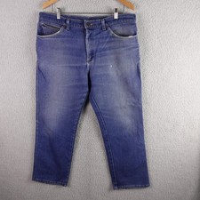 Vintage Lee Mens Straight Leg Jeans Blue Denim Medium Wash 38x28 Made in USA