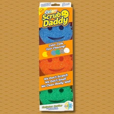 Scrub Daddy 3 Pack- Dish Scrubber + Non-Scratch Cleaning Sponges Kitchen