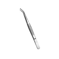 Stainless Steel Tweezers, with Curved Serrated Tip Multipurpose Tweezers