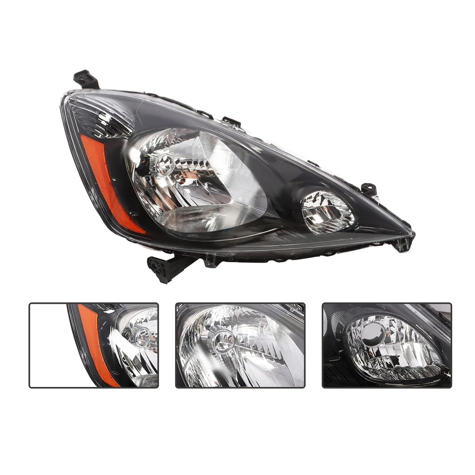 Par de faros de carcasa negra para Honda FIT 2009-2014 09-14 izquierda+derecha Foto 4 de 4
