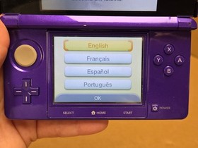 Nintendo 3DS Midnight Purple Tested *Some Damage* W/ Charger * SEE PICS