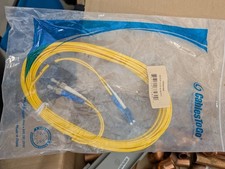 7m LC-ST Duplex 9/125 Singlemode Fiber Optic Patch Cable Yellow 23FT Charity 