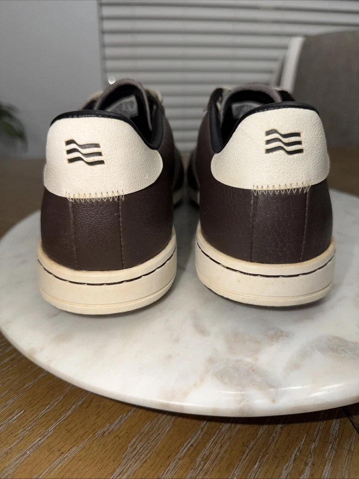 阿迪达斯男式棕色皮革系带运动鞋高尔夫鞋 12 码 — 第 4/4 张图片