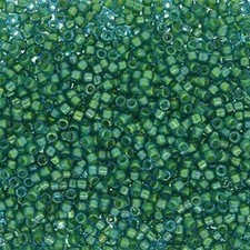 11/0 MIYUKI DELICA Fancy Lined Aqua Green Seed Bead 8g