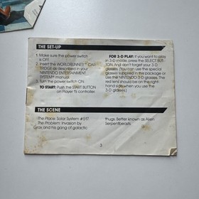 3D WorldRunner w/ Original Manual (Nintendo | NES) (5-Screw Variant) - Tested