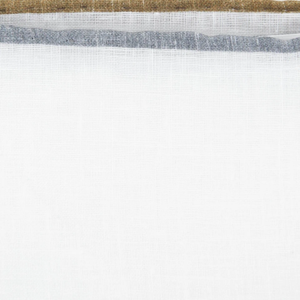 Fiori Di Lusso White Solid Linen Blend Pocket Square - 12" x 12" (836) - Image 3 of 4