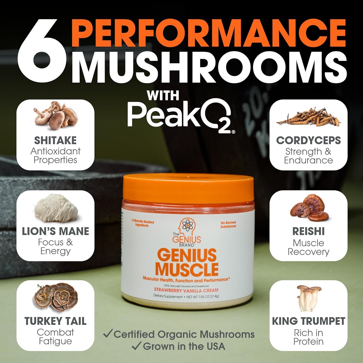 The Genius Brand - Genius Muscle Builder & Mass Gainer, Strawberry Vanilla - 100