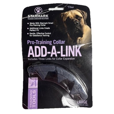 Starmark Pro-Training Dog Collar Add-A-Link Black For Large Dogs New
