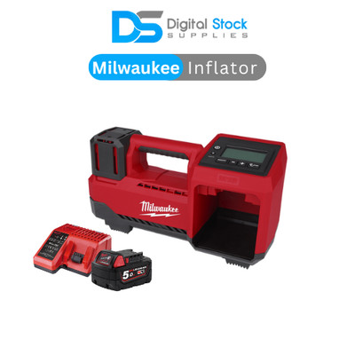 Milwaukee M18BI-0 18 V M18 Inflator, kabelloser Inflator - 1x 5AH Akku & Ladegerät