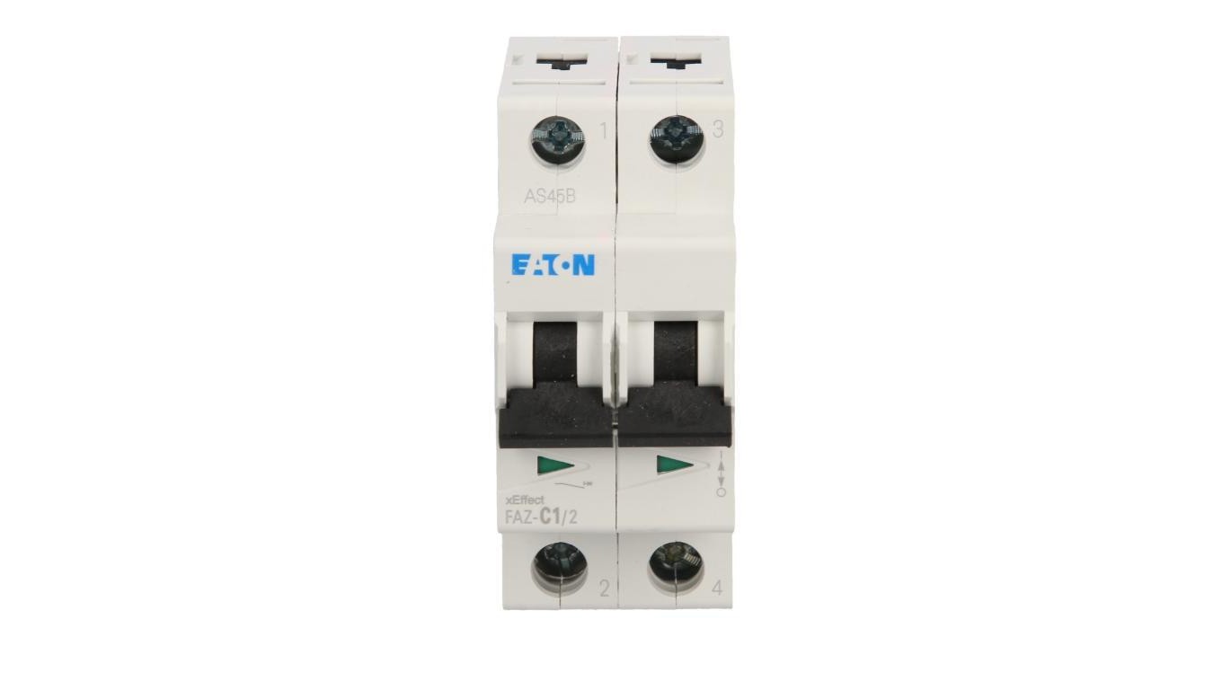 Overcurrent Switch 2P C 1A 15kA AC FAZ C1/2 278745