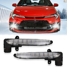 White/Amber LED Front Fog Daytime Running Lamp w/Dynamic Flash LED Turn Signal