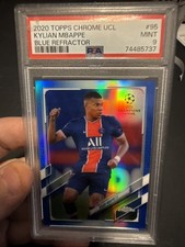 2020-21 Topps Chrome Uefa Champions League - Kylian Mbappe #95 Blue Refractor...