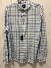 Johnnie-O Top Shelf Liden Plaid Button Up Shirt Mens Medium New
