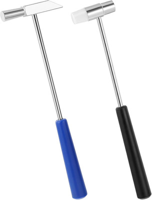 2er Set Mini Hammer, Doppelkopf-Kleiner Hammer Leichter Kunststoff-Metallkopf fü