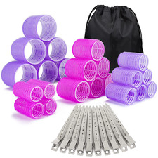 33 Piece Hair Rollers Set, Self Grip Hair Rollers for Long Medium Short Hair, L