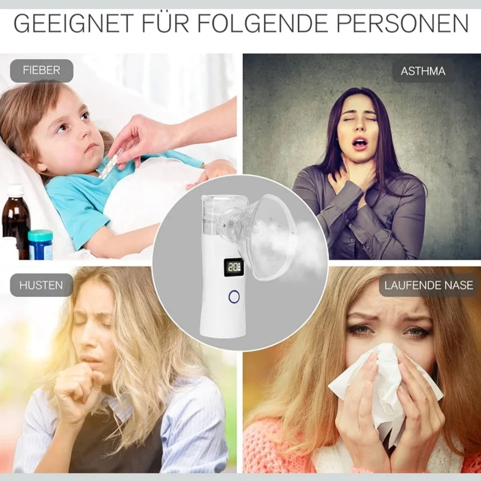 HandyBeer Inhalator | Ultrasonic Mesh Nebulizer | Selbstreinigend + Kindermaske - Bild 2 von 4